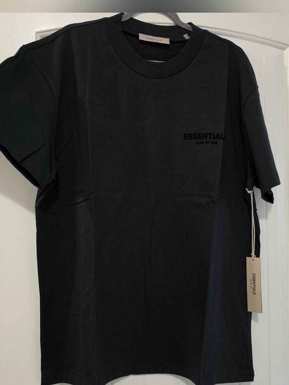 Essentials Fear Of God Black Crewneck Short Sleeve T-Shirt